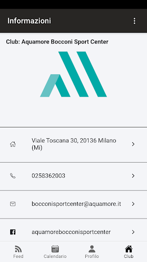 Aquamore Bocconi Sport Center Screen 2