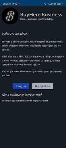 Android application BuyHere Business screenshort