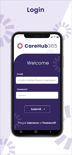 Android application Carehub365 screenshort