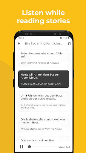 Learn German: Read and Listen Screen 3