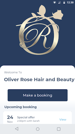 Android application Oliver Rose Hair and Beauty screenshort