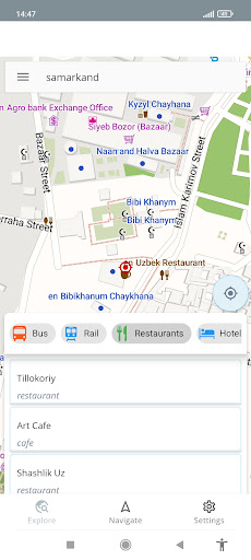 Android application Uzbekistan Offline Map screenshort
