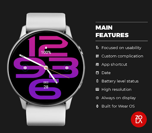 Strong Pink Purple Watch Face Screen 2