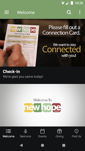 Android application New Hope Church Abilene screenshort