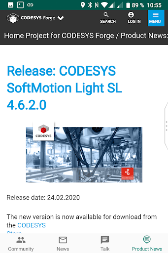 Android application CODESYS Forge screenshort
