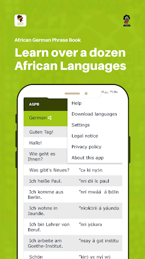 Android application African German Phrase Book screenshort