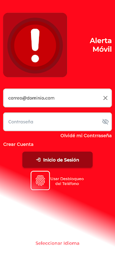 Android application Alerta Móvil screenshort