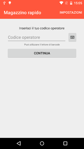Android application Magazzino rapido screenshort