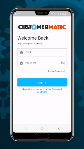 Android application CustomerMatic screenshort