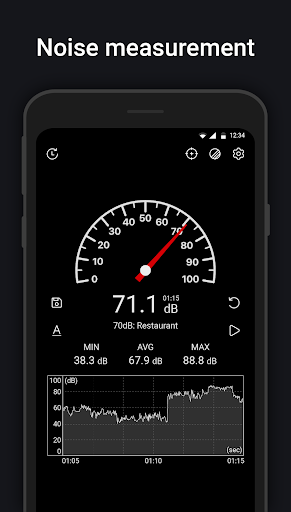Android application Sound meter : SPL & dB meter screenshort