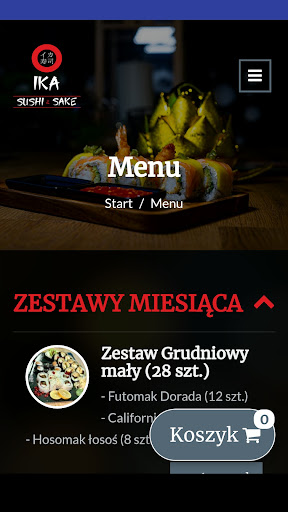 Android application Ika Sushi screenshort