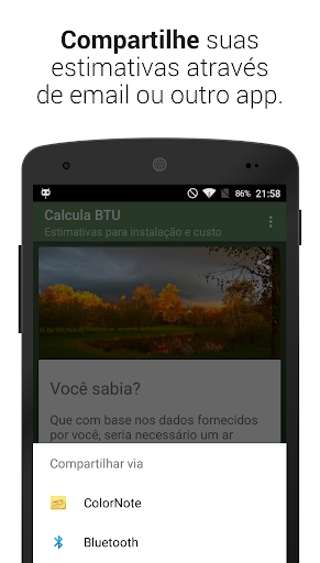 Calcula BTU Screen 3