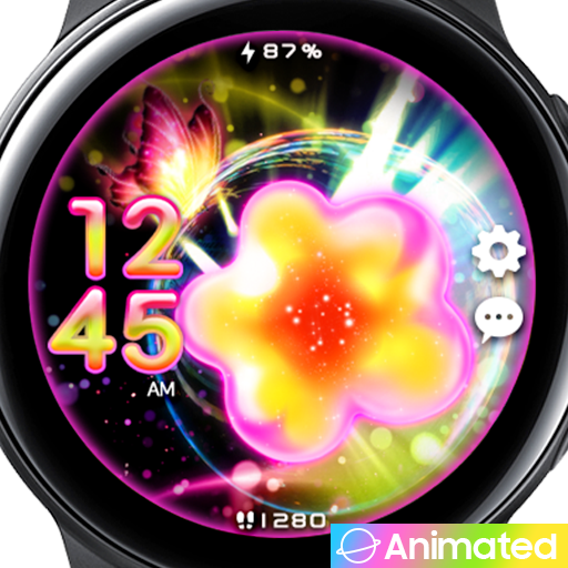 Neon Bubble Flower_Watchface 1.0.0 Icon