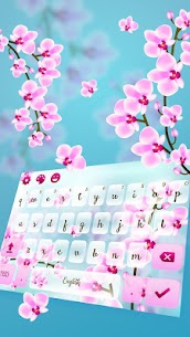 Orchid Flower Keyboard Theme For PC installation