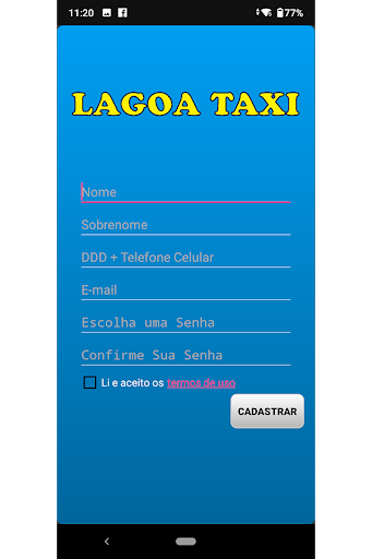 Lagoa Taxi Mobile Screen 2