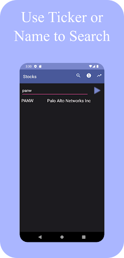 Screenshot of Stocks