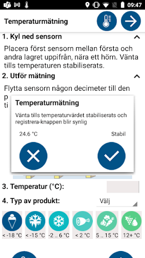 Android application MobiTemp App screenshort