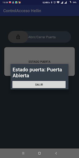 Android application Control Acceso screenshort