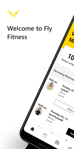 Android application Fly Fitness screenshort