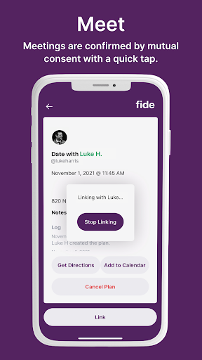 Fide - Safer Meetups Screen 3