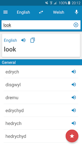 Android application Welsh-English Dictionary screenshort