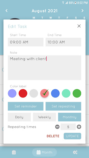 Daily Planner Screen 3