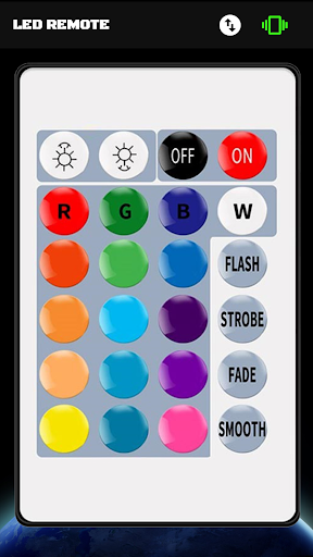 Android application LED REMOTE CONTROL screenshort