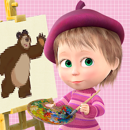 Icon image Masha and the Bear: coloring