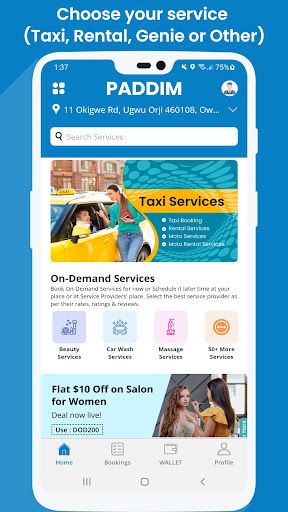 Paddim User App Screen 2