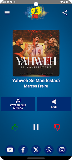 Android application RÁDIO 93FM screenshort