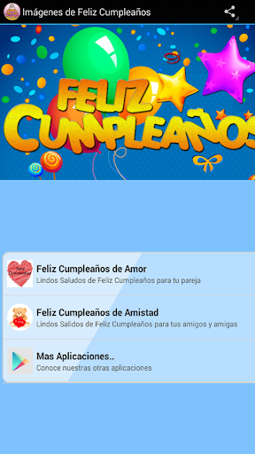 Android application Imágenes de Feliz Cumpleaños screenshort