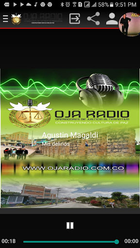 Android application OJARADIO screenshort