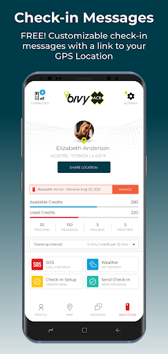 Bivy – Messaging & Navigation Screen 3