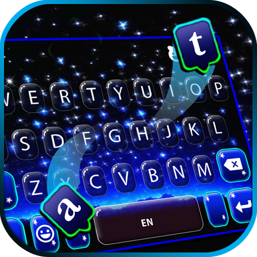 Shiny Night Stars Keyboard Bac logo