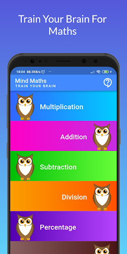 Android application Mind Maths screenshort