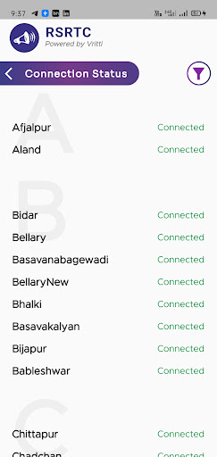 RSRTC PAS Screen 3