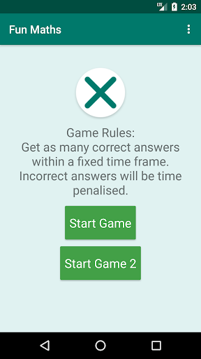 Android application Fun Maths screenshort