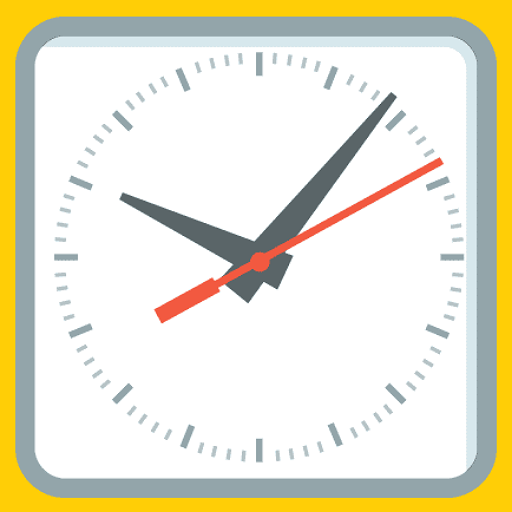 EST time clock (Eastern clock) logo