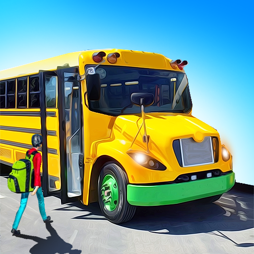 School bus driving Bus games logo