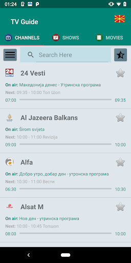 Android application Macedonian TV Guide screenshort