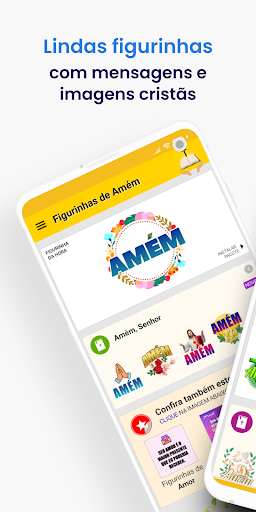 Android application Figurinhas de Amém screenshort