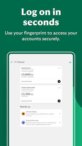 Screenshot of Lloyds Business Banking app