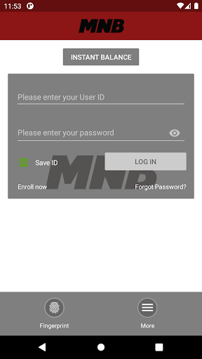 MNB Mobile Banking Screen 2