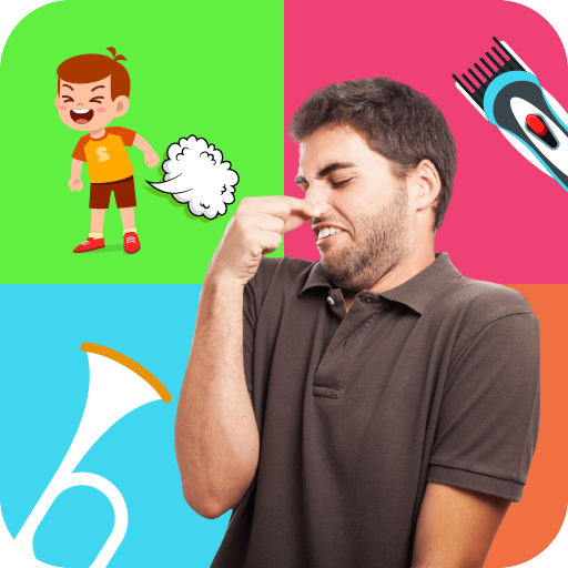 Hair Clipper, air horn & fart logo