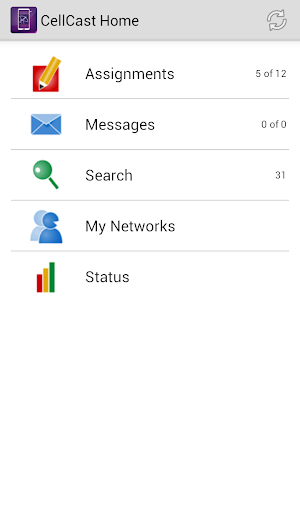 Android application CellCast screenshort
