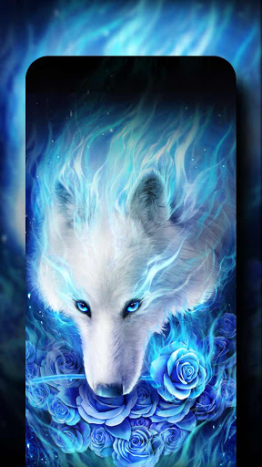 White Wolf Live Wallpaper  Launcher Themes