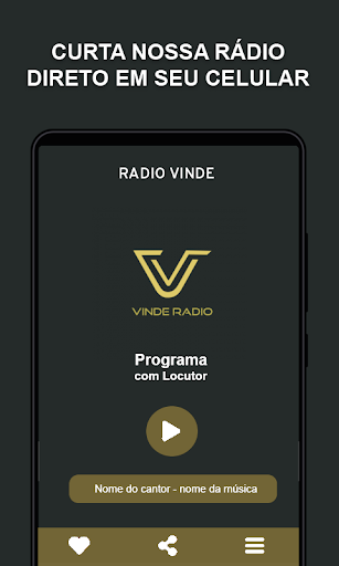 Android application Rádio Vinde screenshort