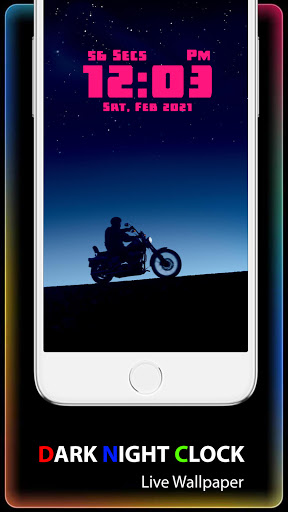 Dark Night Clock Live Wallpape