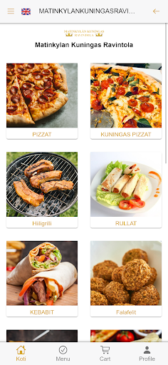 Android application Matinkylan Kuningas Ravintola screenshort