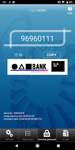 One-Time Password Screen 2